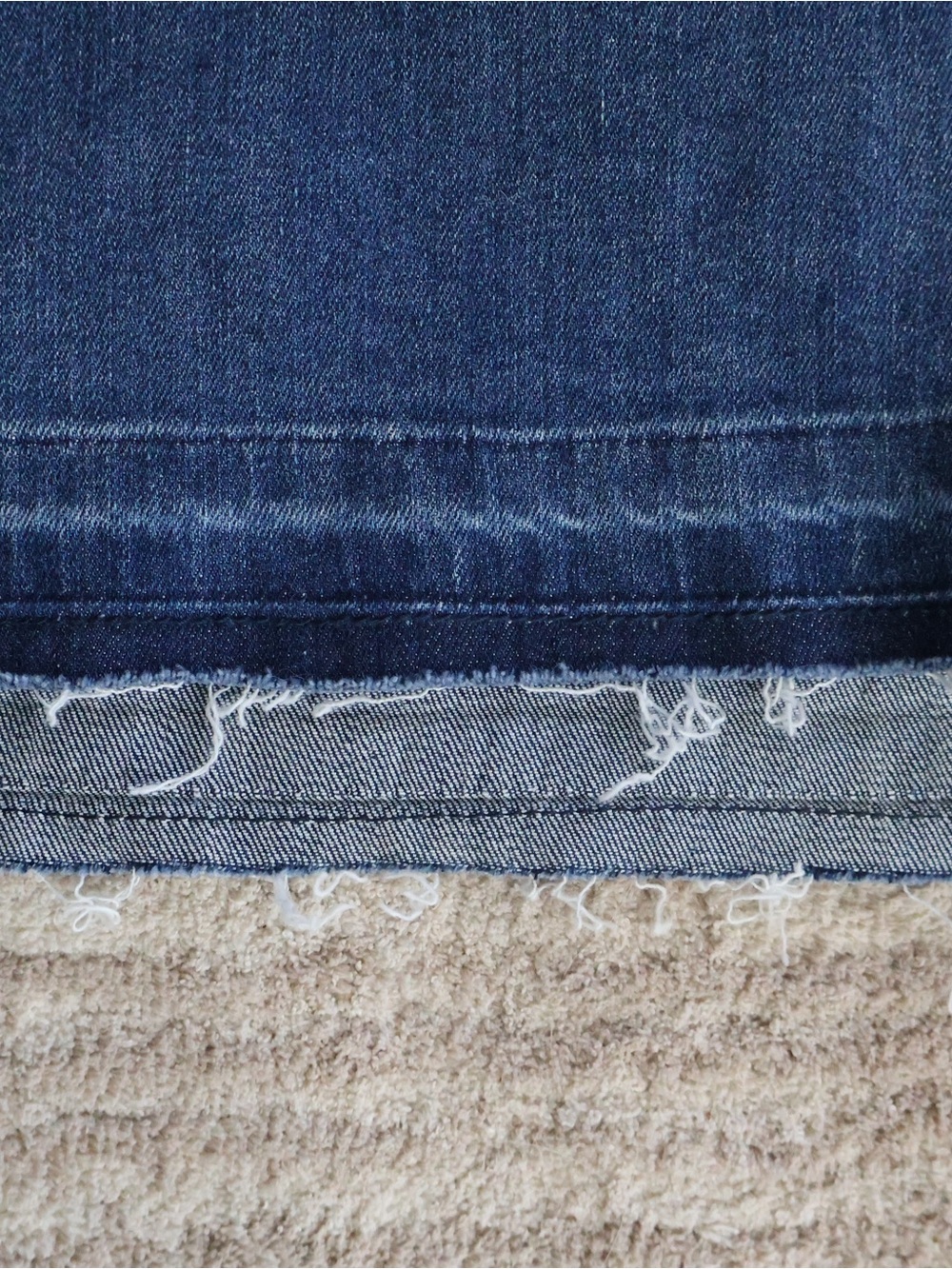 High-Rise Blue Denim A-Line Skirt - Women - Picture 7 of 7